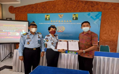 SMK Saraswati 2 Denpasar Penandatangan Perjanjian Kerjasama dan Peresmian Bengkel Kerja Service Sehati di RUPBASAN